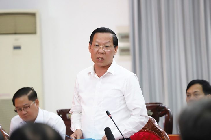 Ông Phan Văn Mãi phát biểu tại buổi làm việc với Thủ tướng Phạm Minh Chính chiều 13-7 - Ảnh: CHÍ QUỐC